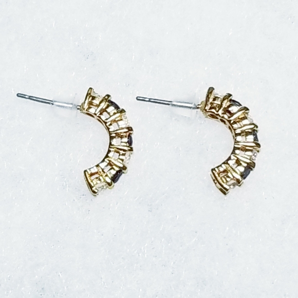 Rhinestone Hoop Earrings - Picture 5 of 6